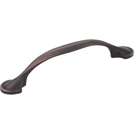 ELEMENTS BY HARDWARE RESOURCES 96 mm Center-to-Center Brushed Oil Rubbed Bronze Watervale Cabinet Pull 647-96DBAC